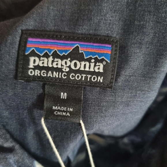 Patagonia Sea Turtle Navy Organic Cotton Blend Go Too Shirt Size m Bnwt. - Picture 8 of 9